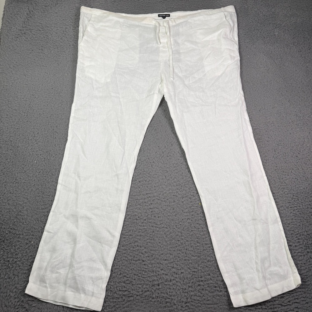James Perse Pants Mens Size 3 (44x30) 100% Linen Drawstring Relaxed Trouser
